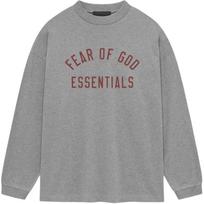Fear of God Essentials Ilgomis rankovėmis marškinėliai Tamsiai pilki Vyriški viršutiniai drabužiai Pilki 125BT244201F M