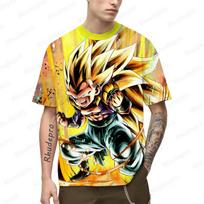 Anime Vyriški Gatvės Stiliaus Marškinėliai Dragon ball Goku Super Saiya Drabužiai Viršūnės Vaikų Harajuku Stiliaus Marškiniai 2024 Tendencija L
