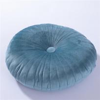 Šiaurietiška dygsniuota moliūgo formos pagalvė-pledas - Vienspalvė apvali pagalvėlė svetainei ir lango nišai 35cm Diameter x 8cm Thickness