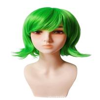 Inside Envy Perukas Mėlynos Spalvos Trumpas Garbanotas Banguotas Perukas Helovino Cosplay vakarėliui Filmo Envy Kostiumo Perukai