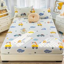 Grynos medvilnės animacinis užvalkalas viengulei čiužinio apsaugai vaikams 90x200cm fitted sheet (3-25cm thick mattress)
