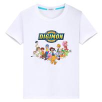 digimon Spausdinti 100% medvilnės marškinėliai vaikams berniukui 10 metų y2k vienas gabalas Kawaii pasididžiavimo marškinėliai anime Trumpi Animaciniai Viršutiniai drabužiai mergaitėms 100 balta