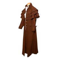 Viduramžiškas Retro Vyriškas Steampunk Ilgas Paltas Gotikinė Striukė Kostiumas Cosplay Coffee,5XL