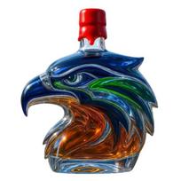 Yousheng Eagle Head Whiskey Bottle Unique Glass Decanter 3D Liquor Container for Whiskey Wine Cocktails Coffee A