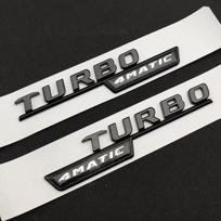 2 vnt. Automobilio raidės Sparno apdailos ženklelis Turbo 4matic Plus Emblema Lipdukas Mercedes A45 Cla45 Amg C117 Gla45 Gle53 X247 Priedai 4matic-Black