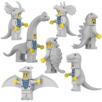 Dinozaurų surinkimo žaislas Konstruktoriai Minifigūrėlė