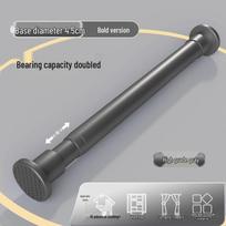 Teleskopinis drabužių džiovinimo strypas be gręžimo – Nerūdijančio plieno spintos stovas ir dušo užuolaidos atrama 0.35-0.5m Adjustable matinė juoda spalva
