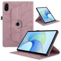 Honor Pad X9/X8A Gyvybės medis įspaustas besisukantis stovas dėklas Honor Pad X9 11-inch 2024 rožinio aukso spalvos