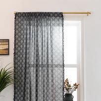 Amerikietiško kaimo stiliaus užuolaidos Smėlio spalvos Pusiau permatomos Svetainės Balkono Miegamojo Iškyšos Langui Virtuvės Užuolaida Height 45cm * Width 132cm
