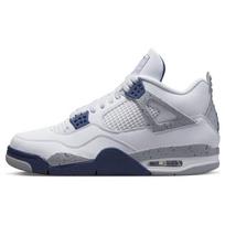Air Jordan 4 Retro Midnight Navy Unisex sportbačiai balti šviesiai dūmų pilka ugniai raudona DH6927-140 45
