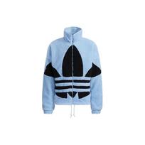 Adidas Originals Sherpa striukė su stovinčia apykakle ir laisvu logotipu, sportinė, unisex, dangaus mėlyna HC0327 S