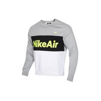 Nike Air spalvotas didelio logotipo vilnos apvalios apykaklės džemperis vyriški viršutiniai drabužiai Šviesiai dūminės pilkos spalvos CJ4828-077 XL