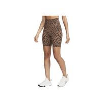 Nike One leopardinio rašto tiesaus kirpimo sportiniai šortai moterims Šortai Ruda DX0122-256 XS