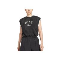 Nike Sportswear Laisva Retro Patogi Minkšta Sportinė Liemenė Moteriški Viršutiniai Drabužiai Juoda Veliūrinė-Ruda Sail HV2093-010 S