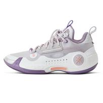 Li Ning Profesionalūs Koviniai Smūgius Absorbuojantys Atsparūs Dėvėjimuisi Žemo Aulo Krepšinio Batai Vyrams Sportbačiai Pilki Balti Violetiniai ABAS083-29 43 white