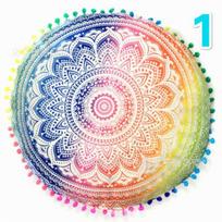 43cm Namų Dekoro Pagalvių Užvalkalai Mandala Apvalus Pagalvės Užvalkalas Namai Bohemiškas Spausdintas Pagalvėlės Užvalkalas 1