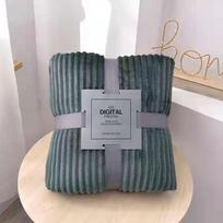 Vienos spalvos dryžuotas flanelinis sofos pledas vaikams 45x45cm Random Sample Fabric tamsiai pilka spalva