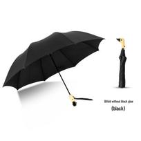Mielas ančiuko galvos sulankstomas skėtis su medine rankena - Apsauga nuo saulės ir lietaus, dvigubo naudojimo, juodas klijų sluoksnis, trijų dalių dizainas 21-inch 8K Duck Umbrella