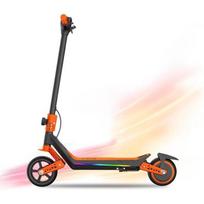 Elektrinis paspirtukas (6-12m) | 16km/h, 10km atstumas, Sulankstomas | Dviguba pakaba ir E-ABS | LED ekranas ir spalvoti žibintai oranžinė