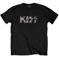 Vyrų KISS Logotipas (Diamante) Priglundantys marškinėliai Juodi L