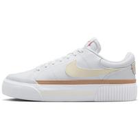 Nike Court Legacy Anti-Slip Wear-Resistant Low-Top Skateboard Shoes Women's White Yellow  Sneakers  DM7590-106 38.5