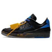 OFF-WHITE X Jordan Air Jordan 2 Retro Low Juodi Ir Varsity Royal Jordan DJ4375-004 36.5
