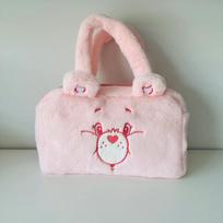 New plush toy bag rainbow bear grab machine doll bag bear doll handbag 30 * 30CM (including portable) rožinė