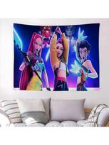 KPop D-Demon H-Hunters Hippie Sieninis Gobelenas Bohemiški Sieniniai Gobelenai Mandala INS Namų Dekoras 75X95CM pilka spalva