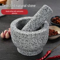 Akmens česnakų trintuvas ir grūstuvas namų naudojimui Small Granite Mortar with Lid