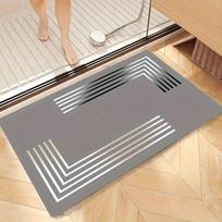 60*90cm Neslystantis Vonios Kambario Sugeriantis Diatomito Kilimėlis, Minkštas ir Itin Aukštos Kokybės Greitai Džiūstantis Dušo Kilimėlis 40*60cm-Quick-Dry šviesiai pilka spalva
