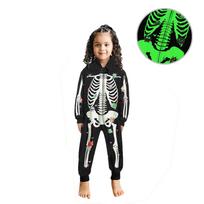 2025 Autumn/Winter Luminous Halloween Onesie Pajamas for Kids & Family 4 Years