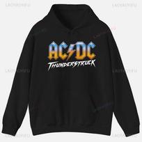ACDC spausdintas unisex džemperis paprasti drabužiai viršutiniai drabužiai moteriškas ilgomis rankovėmis grafinis džemperis kokybiški drabužiai rudens gatvės stilius individualus juokingas S