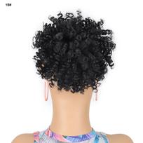 Afrikietiškas garbanotas plaukų kuodelis, donatas, chignon, plaukų gumytė, wrap, afro pūstas, juodas sintetinės plaukų priauginimas moterims, kasdieniam naudojimui