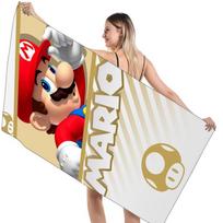 Vaikų Mario paplūdimio rankšluostis Super minkštas ir sugeriantis! Brown