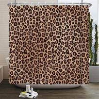 Moderni leopardo dušo užuolaida 3D vonios užuolaida su kabliukais Dekoratyvinis pertvaros ekranas 180*240 Poliesterio skalbiamas audinys W90xH180cm