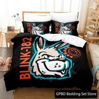 3D Spausdintas Blink-182 Patalynės Komplektas 3D Spausdintas Tinka Miegamajam Antklodės Užvalkalų Rinkinys Su Pagalvių Užvalkalais Vaikams Namų Tekstilė 70x133cm 3pcs