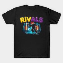 Vyriški juodi marginti marškinėliai Roblox Rivals Spausdinimas ant nekerpamo perkėlimo popieriaus Medvilniniai marškinėliai 3XL juoda