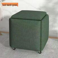 Rubiko kubo daugiafunkcinis suoliukas: Sudedama sofa, mažas žemas pufas, svetainės kavos staliukas, laikymo sprendimas Upgraded 35x35x35 cm - Suitable for Coffee Table