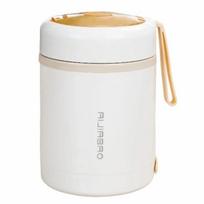 600ML Elektrinė šildoma pietų dėžutė USB elektrinė nešiojama maisto pašildytuvas su gėrimų funkcija Nerūdijančio plieno piknikams maisto šildytuvas 600ml balta