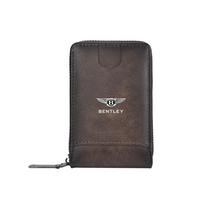 Vintažinė odinė kortelių piniginė Vairuotojo pažymėjimo dėklas RFID apsauga Naujam Bentley Flying Spur Continental GT Bentayga Mulsanne juoda