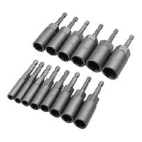 Impact Socket Adapter 1/4Inch Nut Metric Socket Hex Socket Extension Screwdriver 1