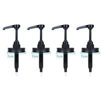 Pompuojamas skysčio dozatorius butelis skaidrus sirupo indas su didelės talpos kavos sirupo pompa stiklinis butelis virtuvei barui 70mm 4pcs