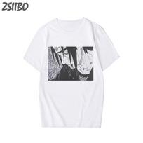 Vyriški marškinėliai Naruto Summer Harajuku Cool Unisex marškinėliai trumpomis rankovėmis japoniški anime juokingi marginti XXL balta