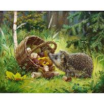5D deimantinis piešimas ežiuko grybų krepšelis „pasidaryk pats“ deimantinis siuvinėjimas kryželiu 20X30CM