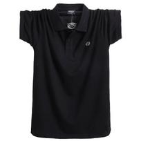 Vasaros vyriški polo marškinėliai trumpomis rankovėmis Firminiai drabužiai grynos medvilnės vyriški laisvalaikio polo marškinėliai M-6XL M juoda