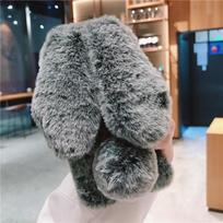Mielas šiltas žiemos triušio pliušinis telefono dėklas skirtas Xiaomi 11T pro 11 lite 10T poco F3 X3/Redmi 10 9 9A 9C 9T 8 8A Note 11 10 8T 9 pro/Samsung/huawei/iphone Redmi Note 10 Pro pilka