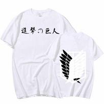 Attack on Titan Harajuku Cool marškinėliai Japonijos anime Shingeki No Kyojin marškinėliai Vyriški marškinėliai Manga Grafiniai marškinėliai Top Vyriški 3XL balta