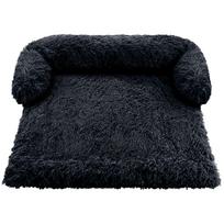 Šunų lovos sofa dideliems šunims Naminių gyvūnų sofos kilimėlis Šiltas lizdas Veislys Minkštas naminių kačių šuniuko pagalvėlė Ilga pliušinė antklodė sofos užvalkalas S pilka