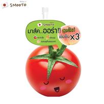 Smooto Tomato Gluta Aura Plus miego kaukė 10 g. x 1 / 3 / 6 vnt - Tailando odos priežiūra 10 g. green