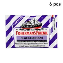 Pastilės Fisherman's Friend, Black Current, Juodosios srovės skonio pastilės be cukraus, 25 g. x 6 /12 / 24 vnt 25 g. x 6 pcs